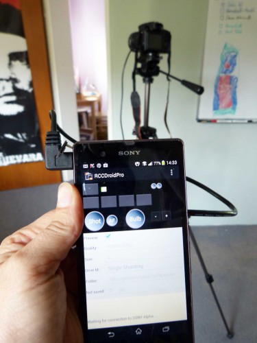 sony a58 fernauslöser mit rccdroid pro app2