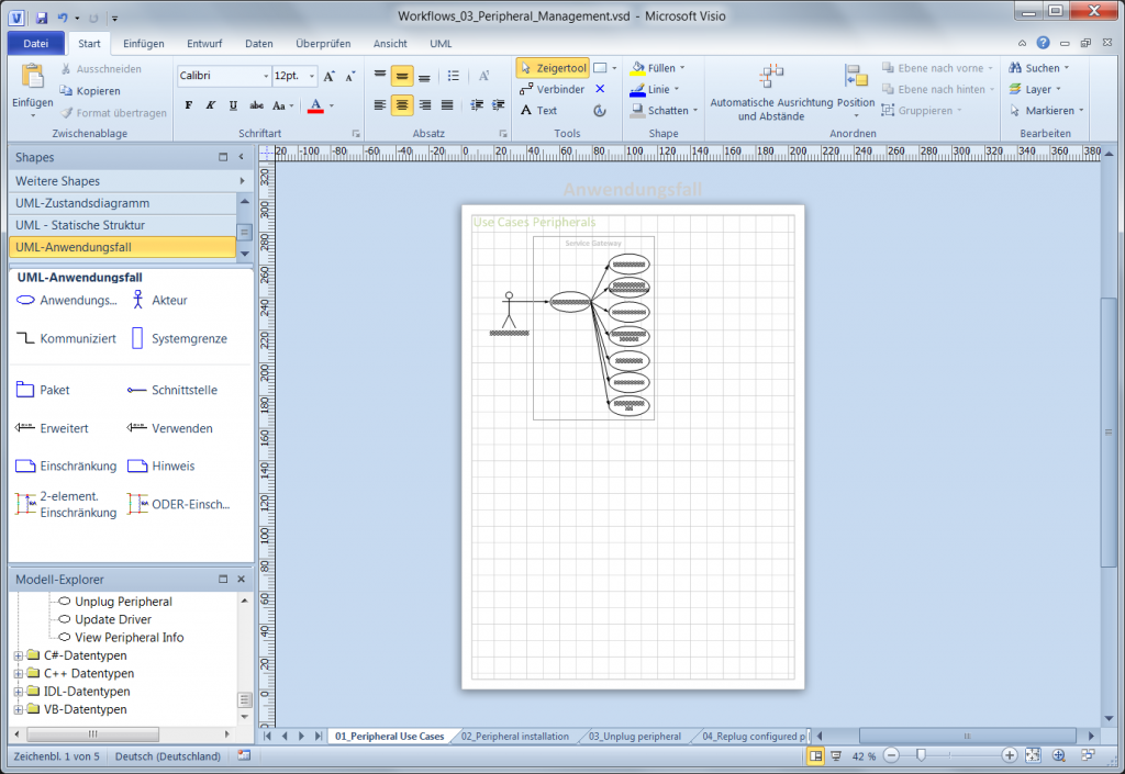 Как рисовать линии в visio